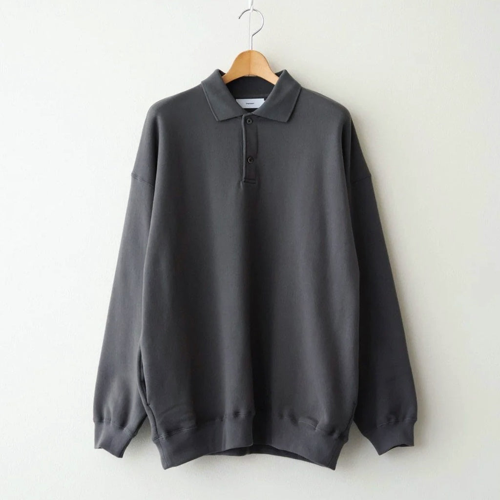 AZUMA Terry Pullover Polo Sweat #GRAY [GU263-70251B]