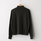 SUPER HIGH GAUGE SWEAT HALF ZIP P/O #DARK BROWN [A25AP03CU]