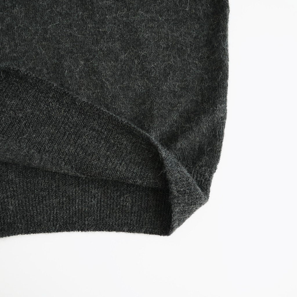 Baby Alpaca V-neck Sweater #Charcoal [YK26FW01379S]
