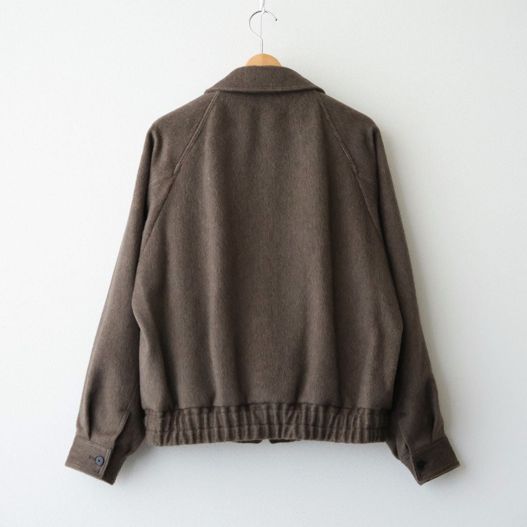 HAIRY WOOL MOHAIR CHAMBRAY BLOUSON #BROWN [A26AB01WB]