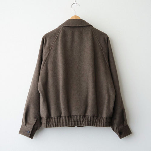 HAIRY WOOL MOHAIR CHAMBRAY BLOUSON #BROWN [A26AB01WB]