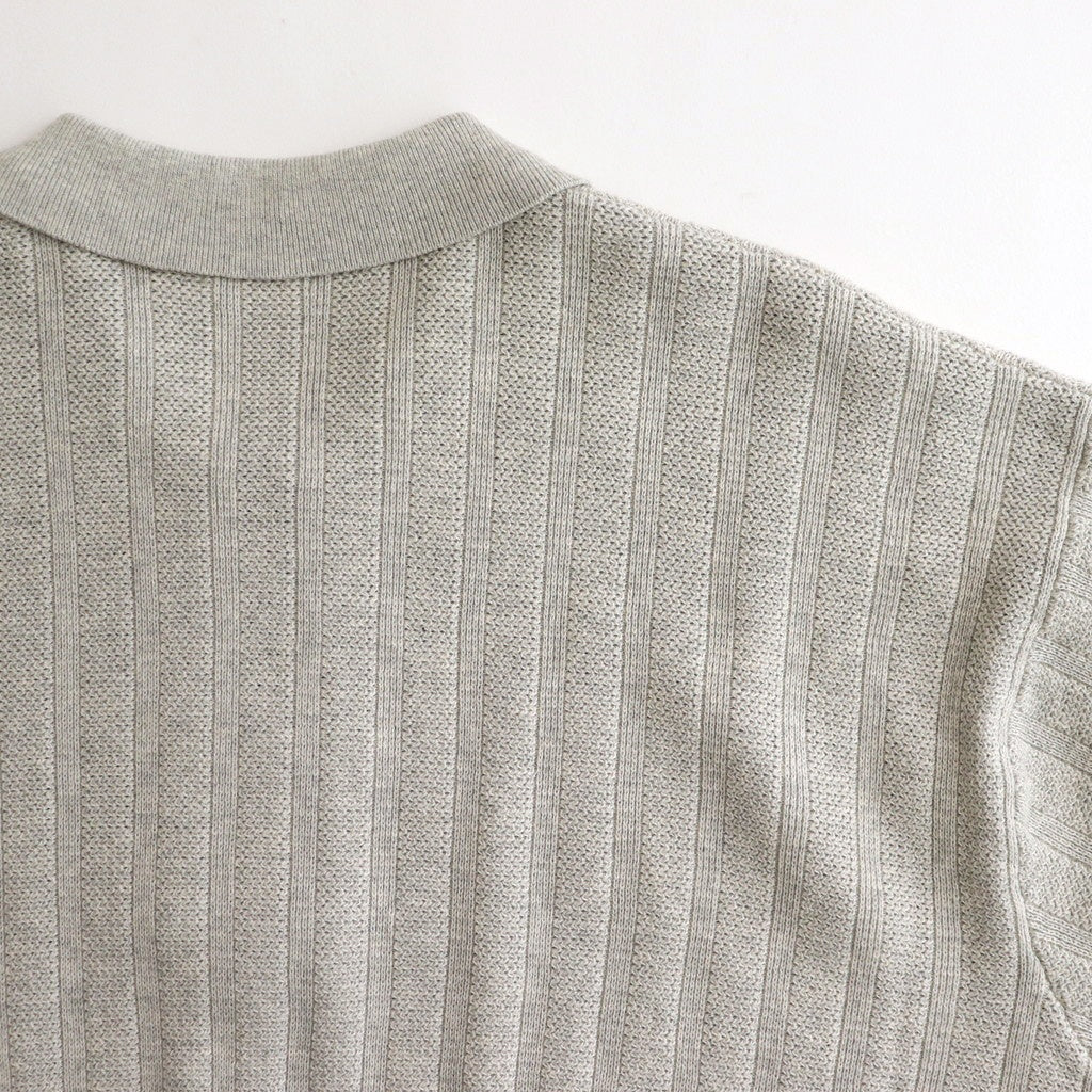 Rib Pattern Half Zip Polo #L.Gray [2501-012] – ciacura