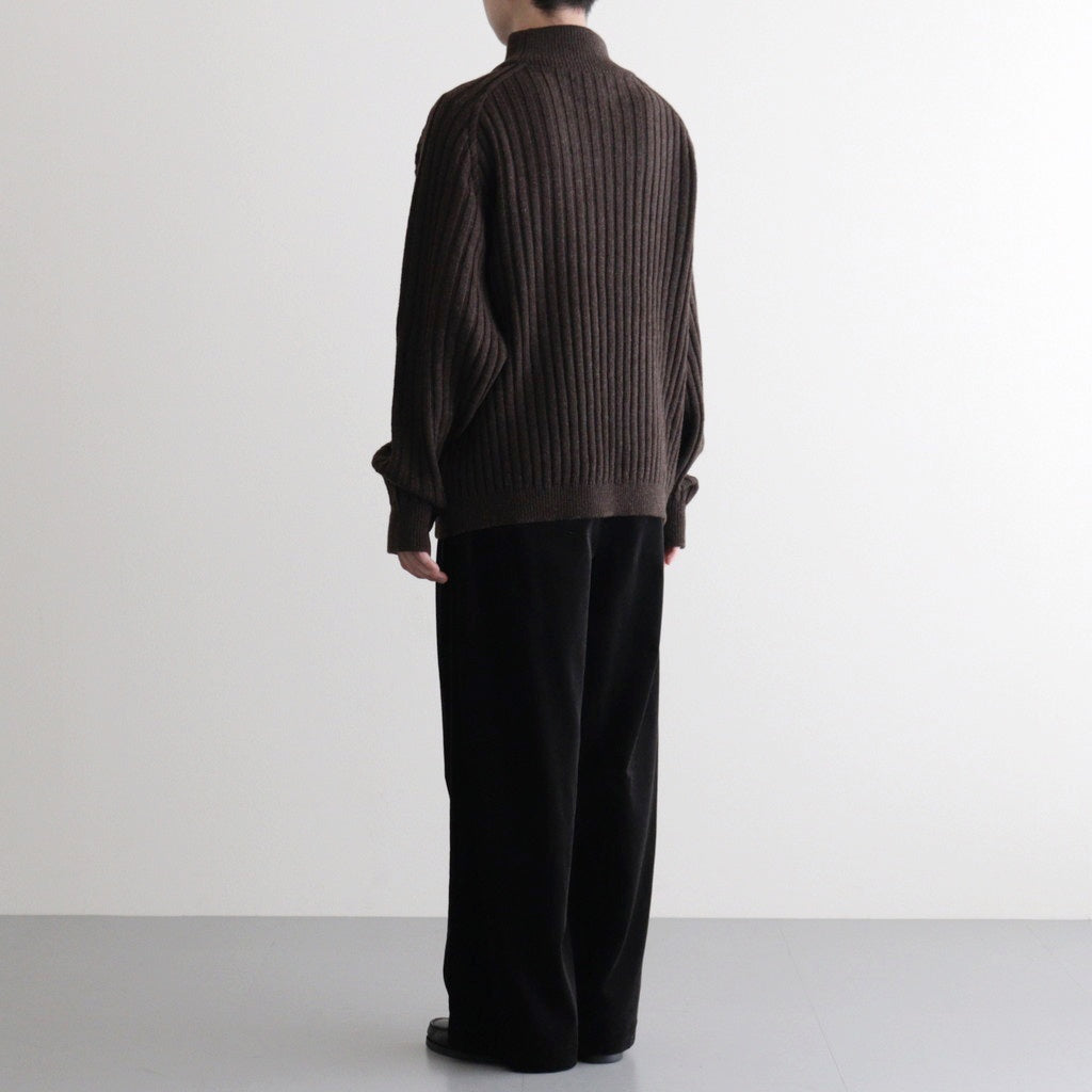 Wide Rib Highneck Sweater #BROWN [YK25FW01100S]