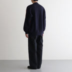 COLOR COMBINATION KNIT LS #ORANGE × NAVY [ST.713]