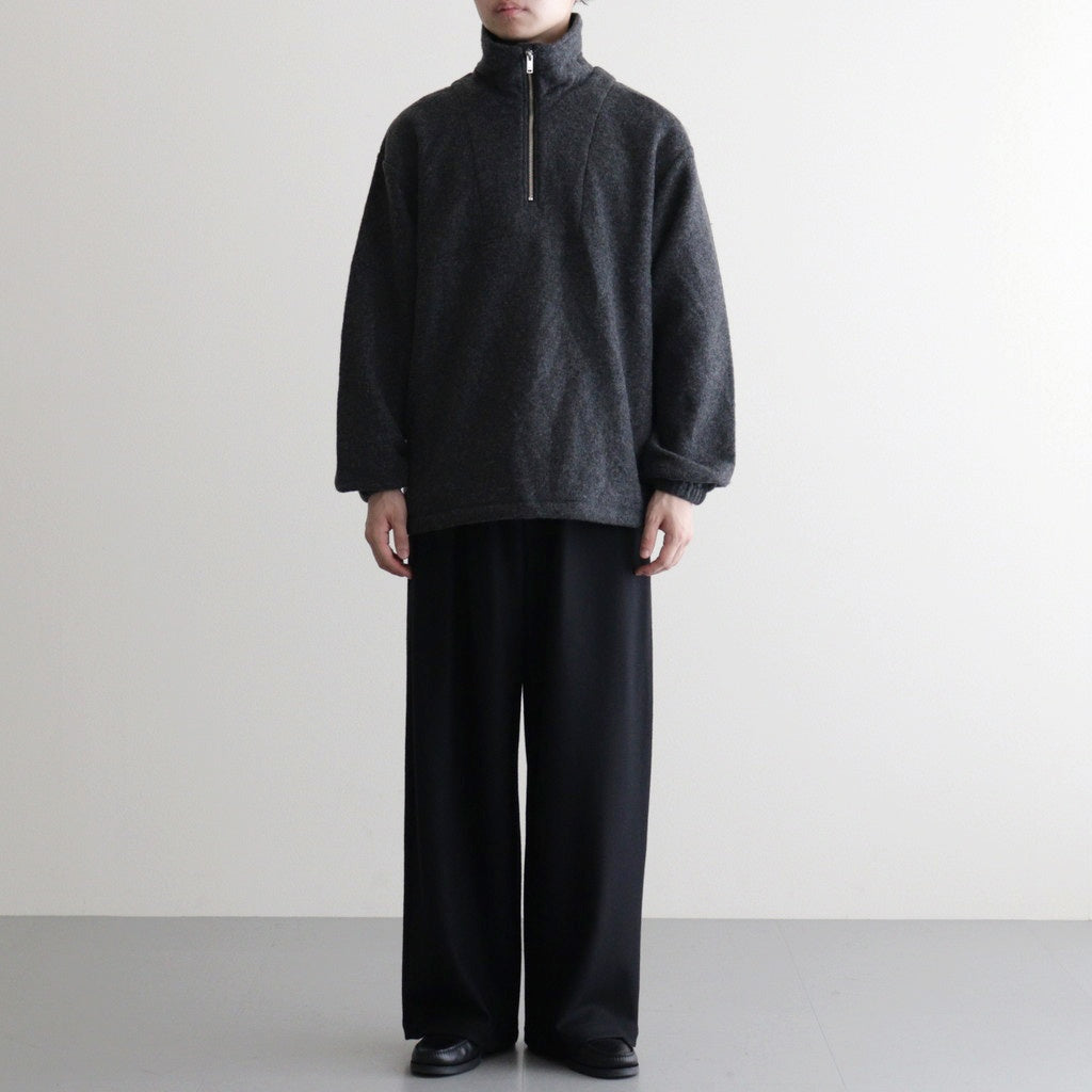Wool Fleece Half Zip Pullover #CHARCOAL [YK25FW01090B] – ciacura