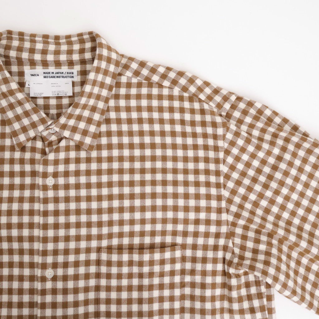 ボタンシャツ ワイド Button Shirt – Wide #BROWN-CH [11052102]