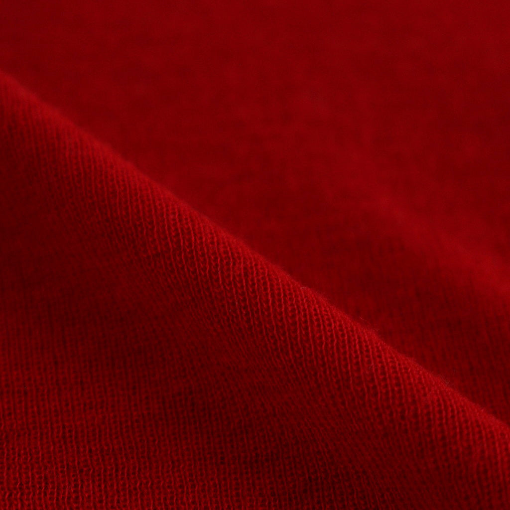 ROYAL WOOL CIRCULAR RIB HENRYNECK SWEATER #RED [KRAGCW0703]