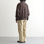 GARMENT-DYED FINX CHINO ONE-TUCK WIDE PANTS #LIGHT BEIGE [A26AP01CP]