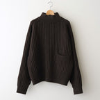 Wide Rib Highneck Sweater #BROWN [YK25FW01100S]