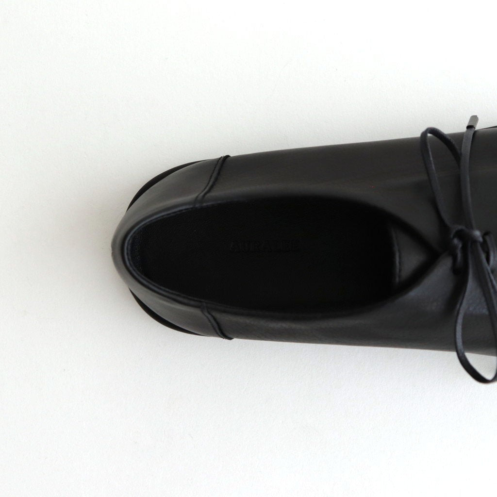 LEATHER LACE-UP SHOES #BLACK [A25AS06QD]