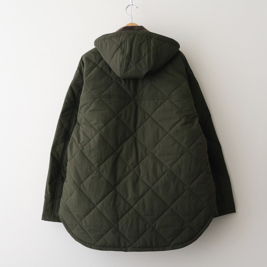 ナイロンタッサーキルトコート #KHAKI [HP-J026-051]