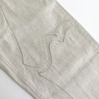 WESTERN DOUBLE KNEE PANTS WIDE CUT #GRAY WHITE [2541000409]