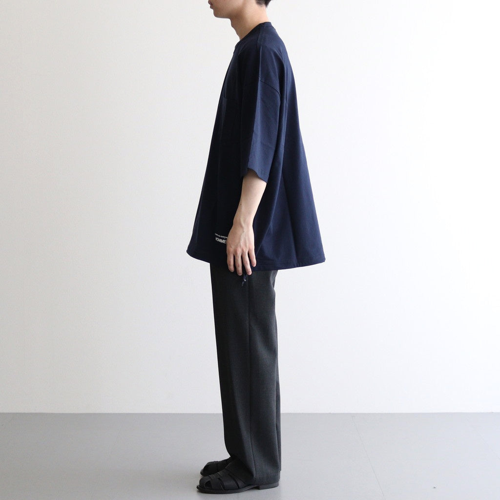 綿天竺 製品プリント S/S ポケットTシャツ #NAVY [HO-T015-051]