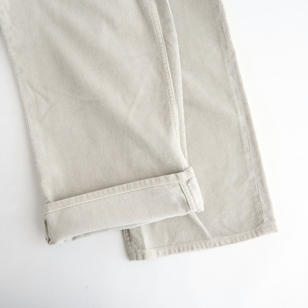 GARMENT-DYED FINX CORDUROY 5P WIDE PANTS #WHITE KHAKI [A26SP02FX]