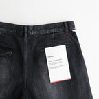 Selvage Denim Two Tuck Pants #BLACK_DARK FADE [GU253-40061DB]