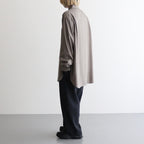CUPRO TWILL OVERSIZED LS SHIRT #TAUPE [ST.1151]