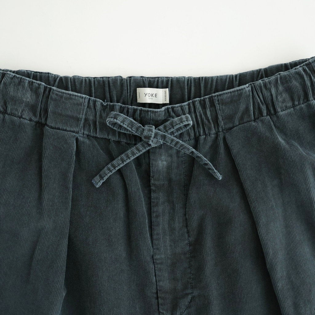Corduroy 1Pleated Easy Trousers #Blue [YK26FW01339P]