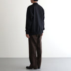 シルケット裏毛 カーディガン #BLACK [HN-T001-051]