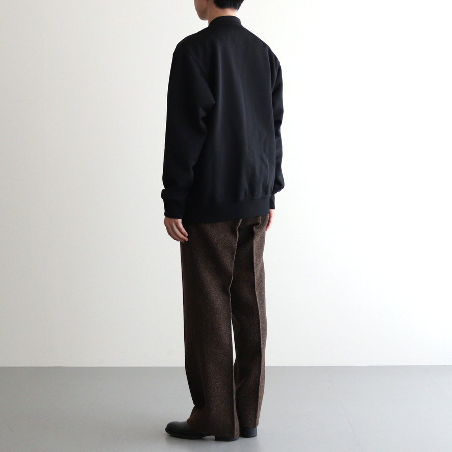 シルケット裏毛 カーディガン #BLACK [HN-T001-051]