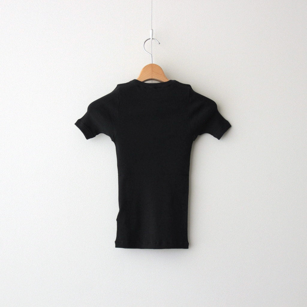 ORGANIC SOFT RIB TEE #BLACK [A25ST04OT]