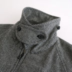 FDRSJK - ウール・千鳥 フロントジップジャケット #09 White × Black [SN_FR1403JK]