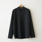 HIGH TWIST WOOL KNIT SHIRT CARDIGAN #CHARCOAL [A26AC01CK]