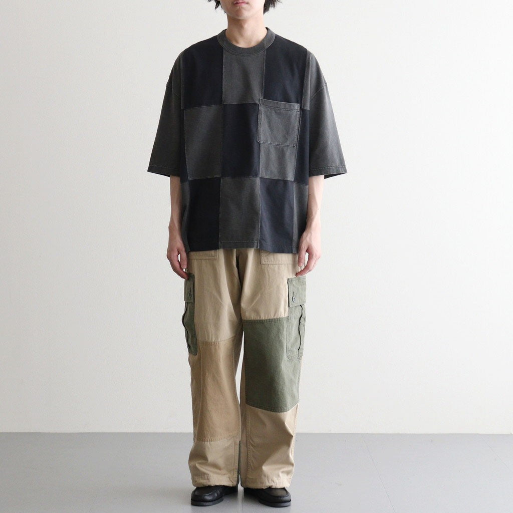 綿サージ 多素材MIX 製品加工 パンツ #BEIGE [HQ-P025-051] - ciacura
