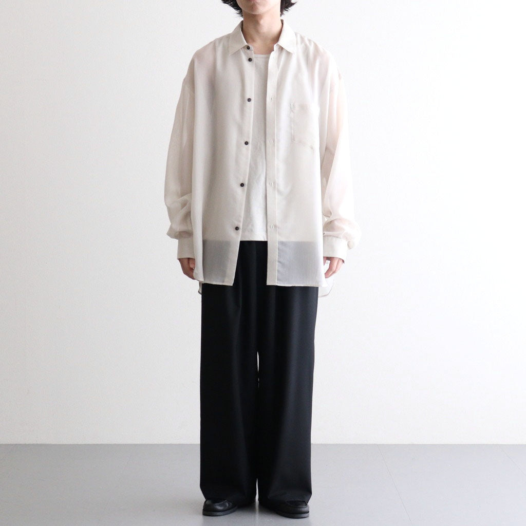 SHEER STRIPE SHIRTS LOOSE FIT #WHITE STRIPE [2541000507]