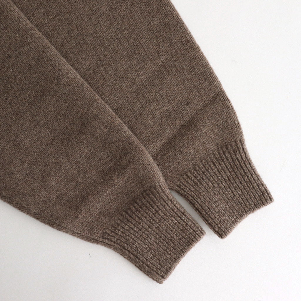 EXTRA FINE WOOL WARM KNIT TURTLE NECK LS #TOP BEIGE [ST.989