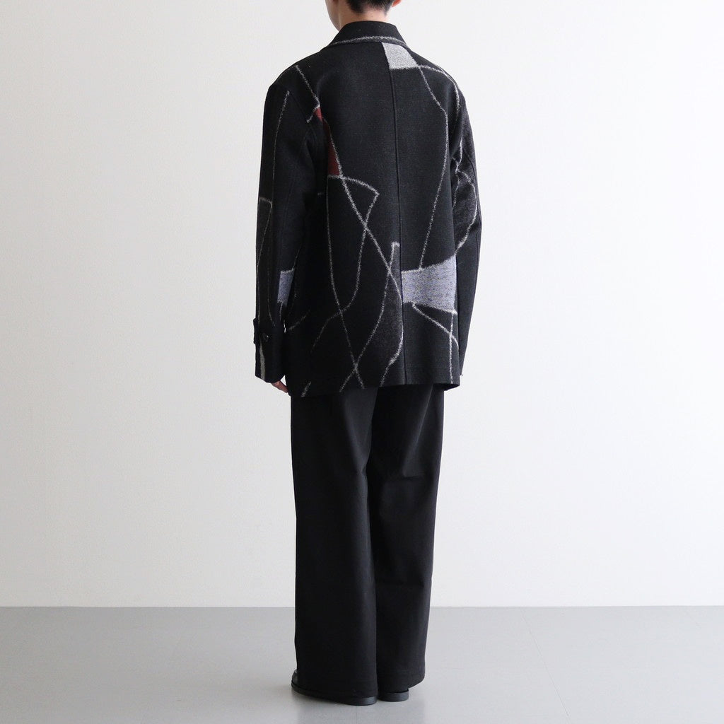 JACQUARD ZIP BLOUSON #BLACK [YK23FW0525B]