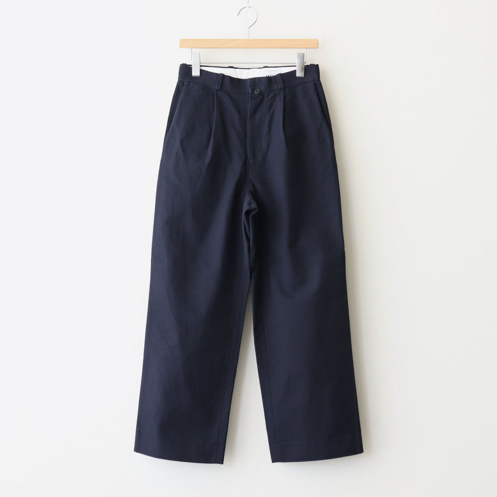 chino tuck straight #navy [65635]