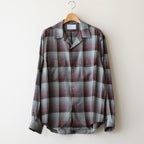 OMBRE OPEN COLLAR SHIRT #RED X MINT [26440501]