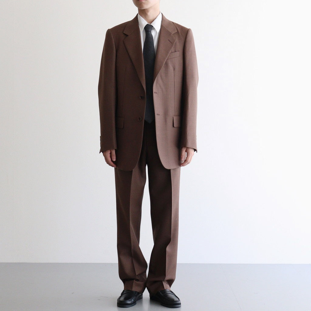 25awBLUEFACED WOOL TWO-TUCK SLACKS サイズ4 BLUEFACED WOOL TWO-TUCK SLACKS #BROWN RED STRIPE [A25AP02BS