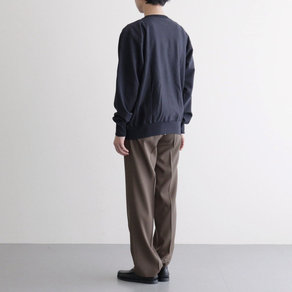 ELASTIC HIGH GAUGE SWEAT P/O #INK BLACK [A26SP02NU] - ciacura 三重