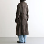 WOOL DOESKIN OVERSIZED INVESTIGATED COAT #GREY BROWN [ST.1531]