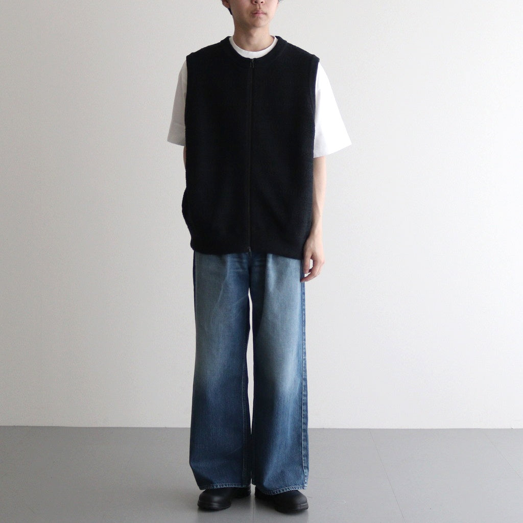 Links Zip Up Vest #Black [2501-017]