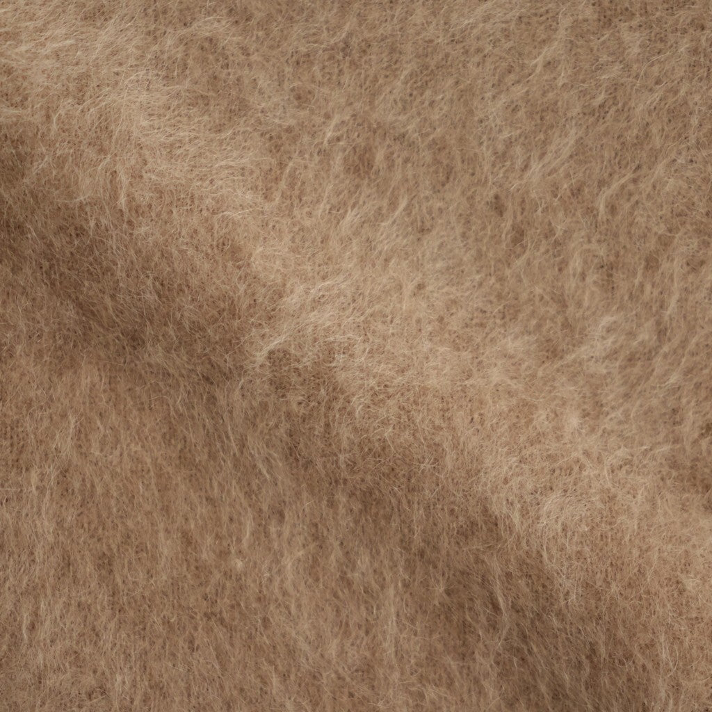 ROYAL CASHMERE FUR V NECK SWEATER #CAMEL [KRAGLW0910]