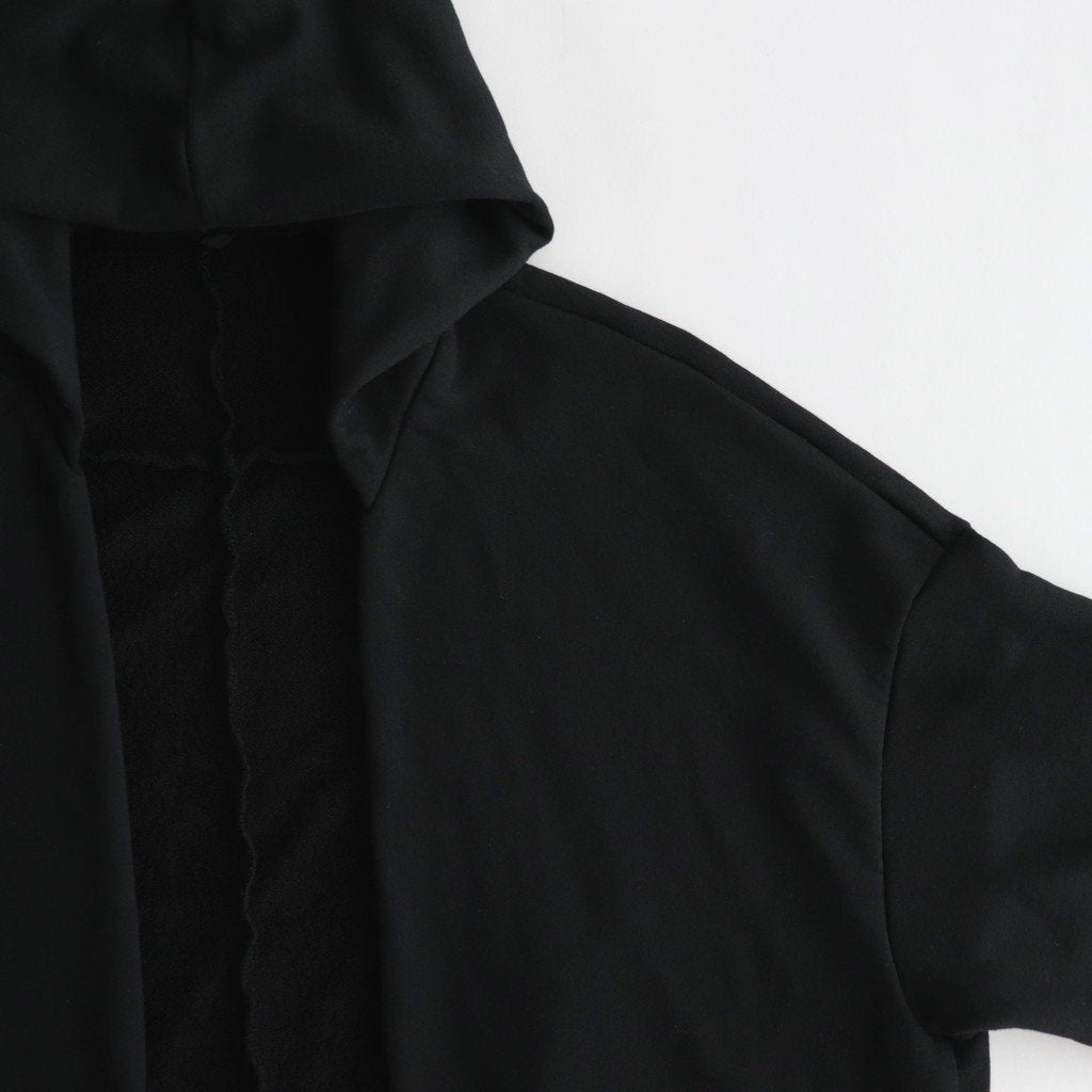 FCDPTD｜製品染＆ポリエステル裏毛 前開きパーカー #BLACK [GE_FR0304TD]