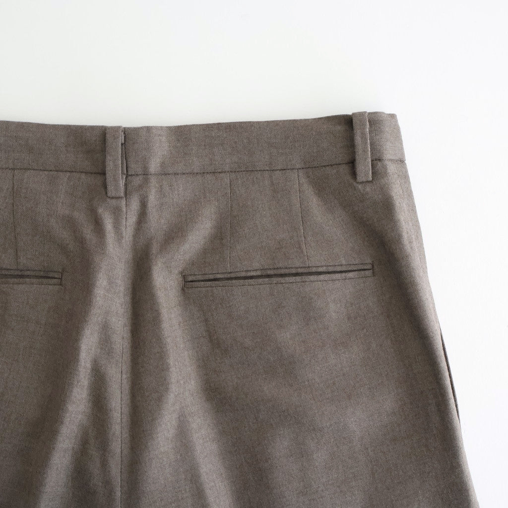 SUPER LIGHT WOOL TWO-TUCK SLACKS #TOP BROWN [A25AP05OS]