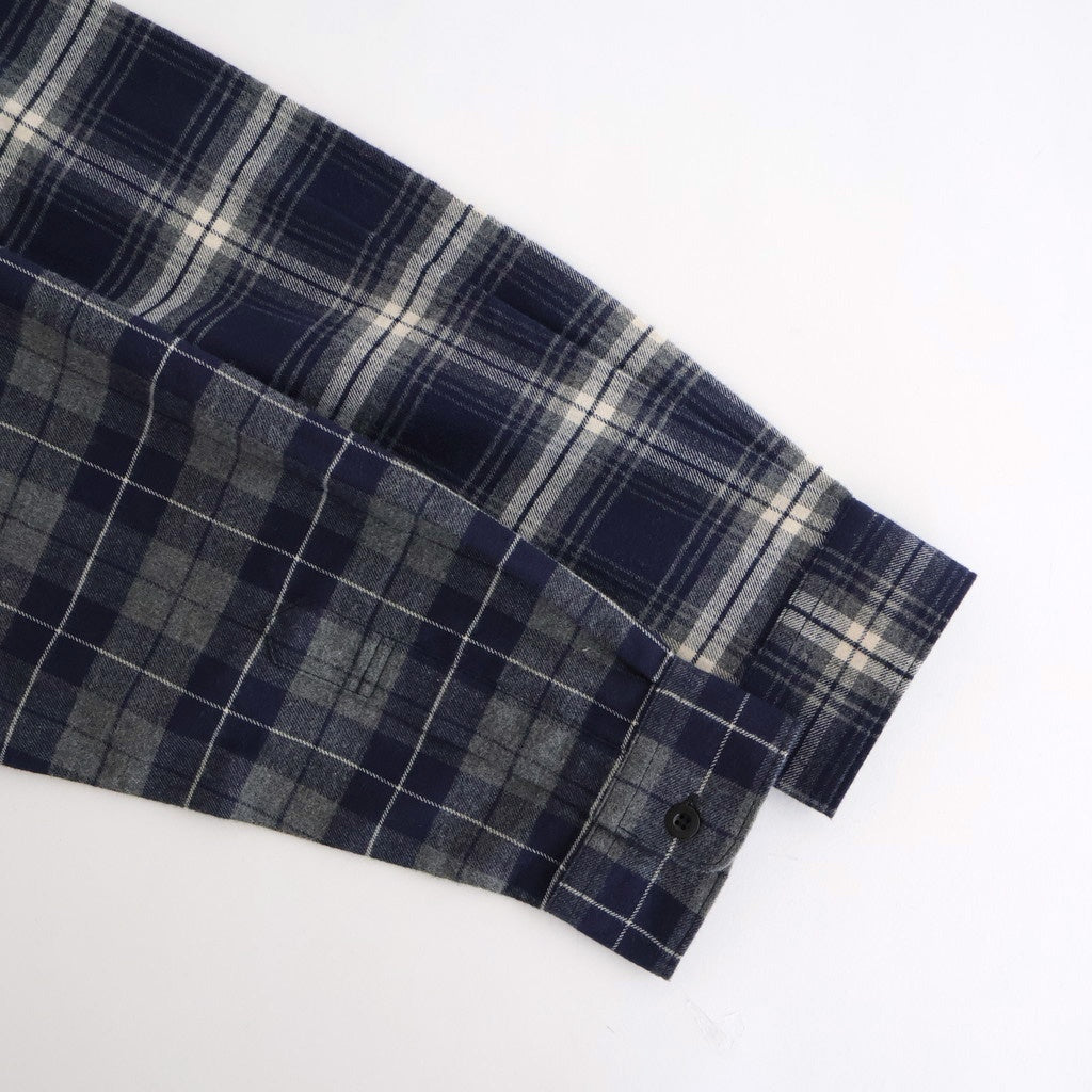 綿フランネルチェックシャツ #NAVY [HP-B021-051]