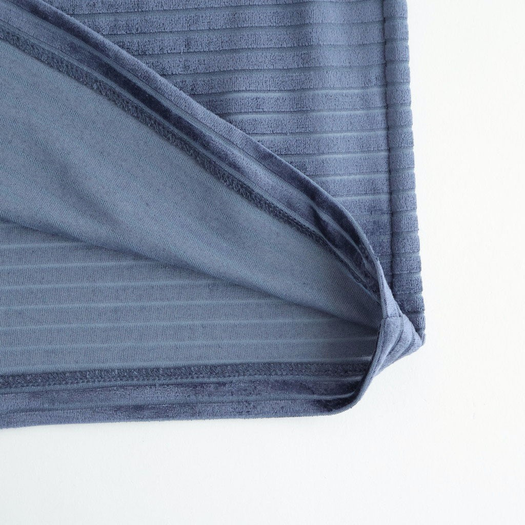Velour Border T-Shirt #BLUE [I26SS-CUT14]