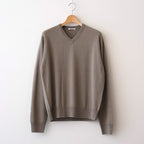 SUPER FINE CASHMERE SILK KNIT V-NECK P/O #KHAKI BROWN [A26SV01SC]