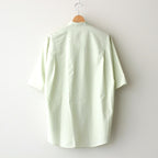 WASHED FINX TWILL BIG HALF SLEEVED SHIRT #LIGHT GREEN [A25SS03TN]