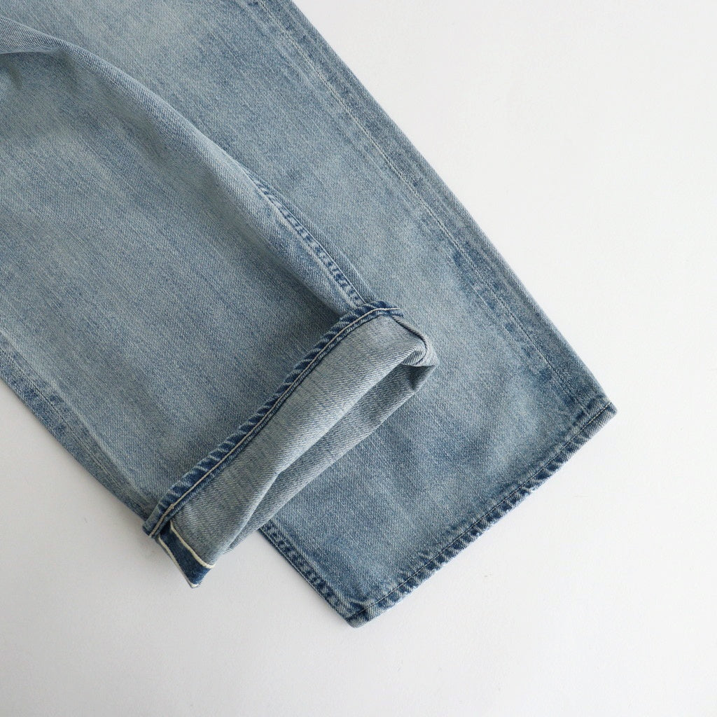 FADED SELVEDGE LIGHT DENIM WIDE PANTS #LIGHT INDIGO [A26SP03DE