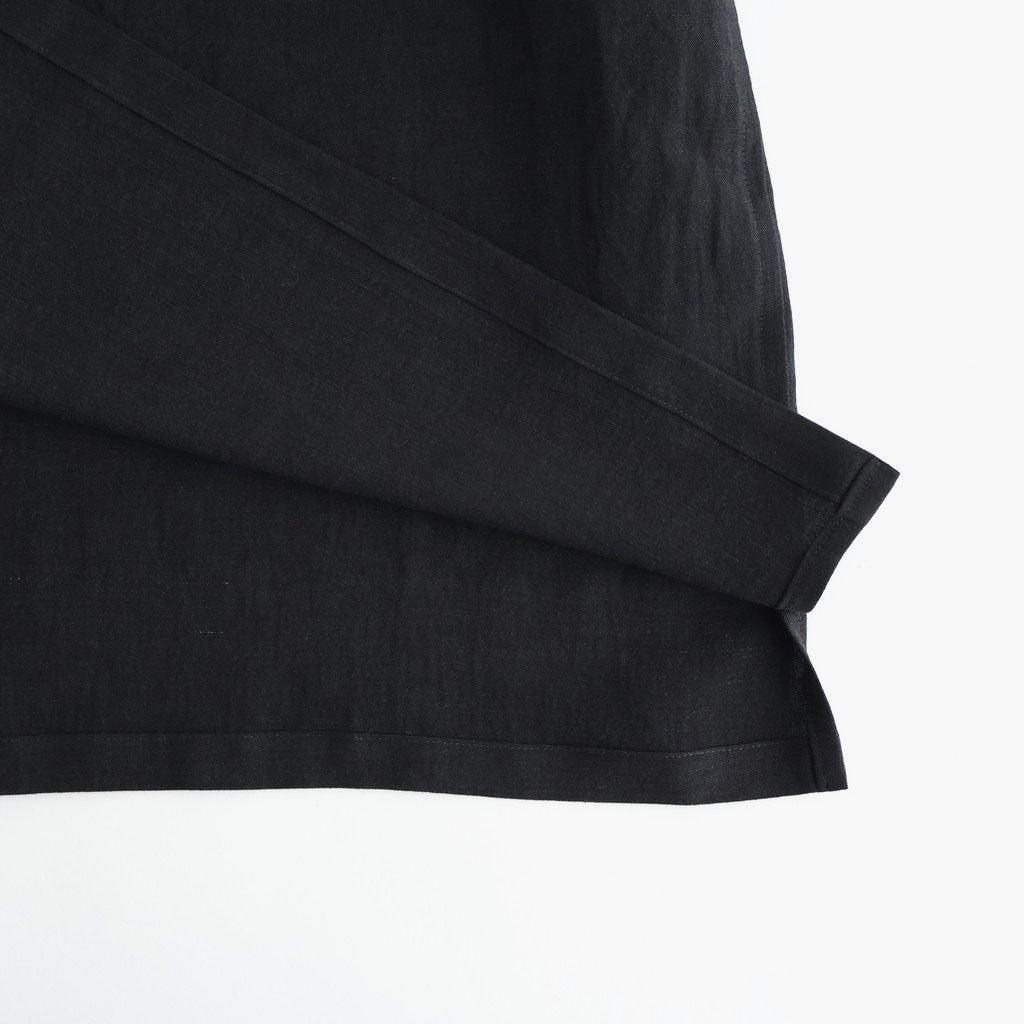 LINEN SKIPPER POLO SHIRT #BLACK [YK26SS01291SH]