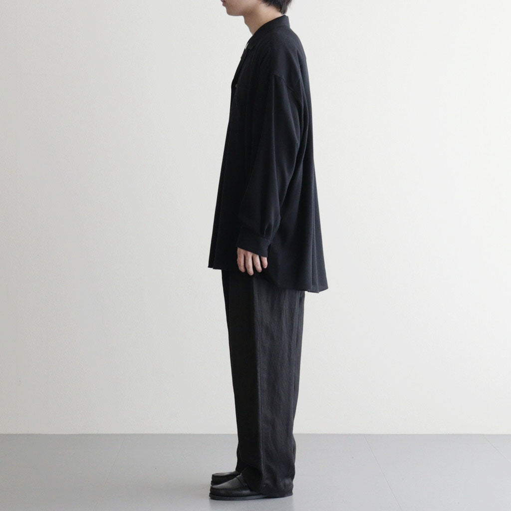 Viscose Viyella L/S Sleeping Shirt #BLACK [GM261-50456]