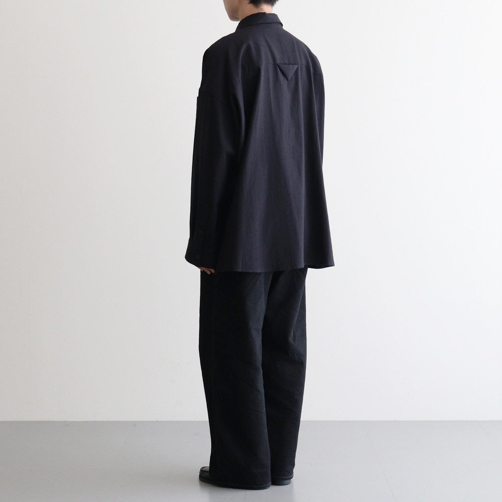 ワイドBOXシャツ-P #BLACK [D225-T892-P]