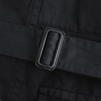 GARMENT-DYED TEXTURED CHINO COAT #BLACK [A26SC01MC]