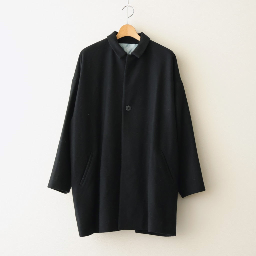 メルトンBigハーフコート #BLACK [D225-C548]