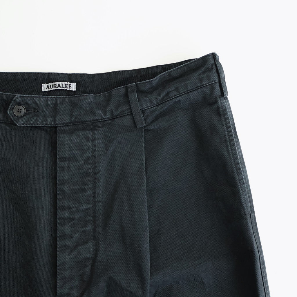 PRODUCT DYED FINX CHINO ONE-TUCK PANTS #BLACK [A25AP01CP]